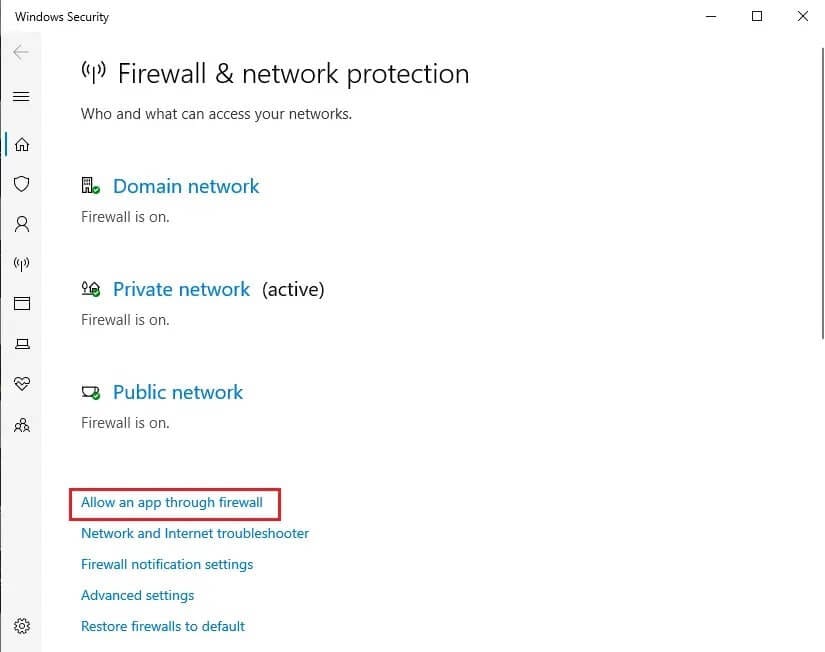 Click-on-the-Allow-an-app-through-firewall 10 طرق لإصلاح عدم استجابة uTorrent