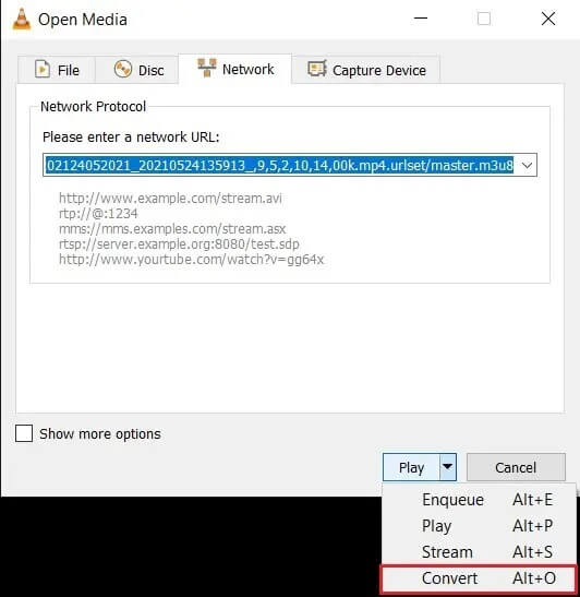 Click-on-the-arrow-next-to-play-and-select-Convert كيفية تحميل الفيديو باستخدام Blob URL
