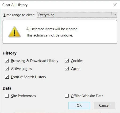Delete-Firefox-History كيفية إصلاح عدم عمل Spotify Web Player