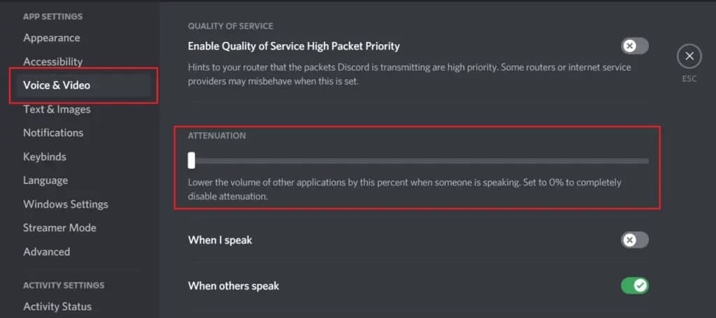 Disable-Attenuation-in-Discord-1024x455-1 إصلاح انخفاض و ارتفاع حجم الصوت تلقائيًا في Windows 10
