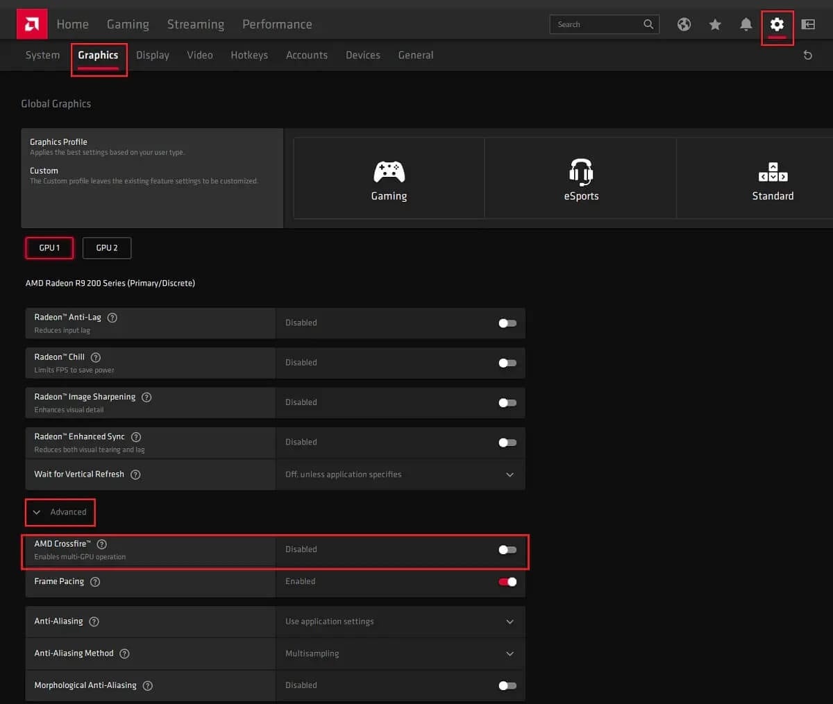 Disable-Crossfire-in-AMD-GPU كيفية إصلاح خطأ DirectX الفادح في Final Fantasy XIV