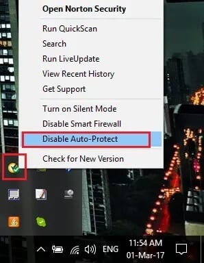 Disable-auto-protect-to-disable-your-Antivirus إصلاح استمرار Microsoft Teams في إعادة التشغيل