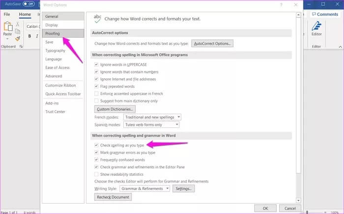 Fixes-for-Spell-Check-Is-Not-Working-in-Microsoft-Word-3_935adec67b324b146ff212ec4c69054f أفضل 9 إصلاحات للتدقيق الإملائي لا تعمل في Microsoft Word