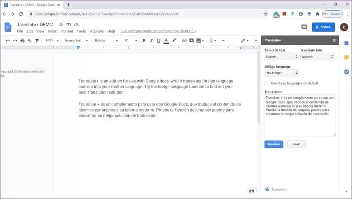 GDoc-translate_935adec67b324b146ff212ec4c69054f أفضل 8 إضافات لـ Google Docs للكُتاب