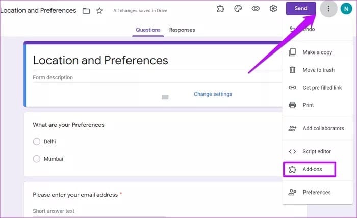 كيفية إرسال بريد إلكتروني بناءً على الاستجابة في Google Forms - %categories