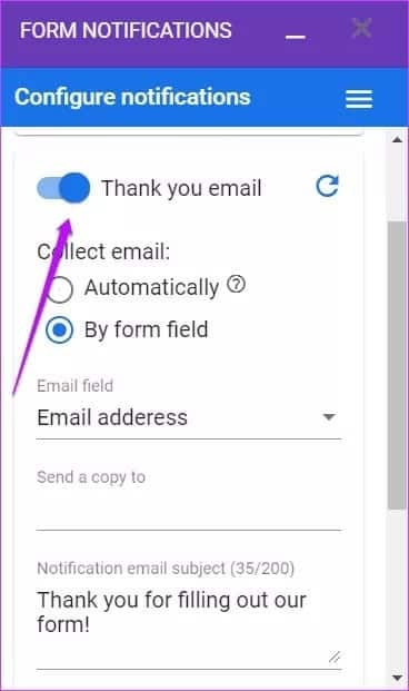 كيفية إرسال بريد إلكتروني بناءً على الاستجابة في Google Forms - %categories