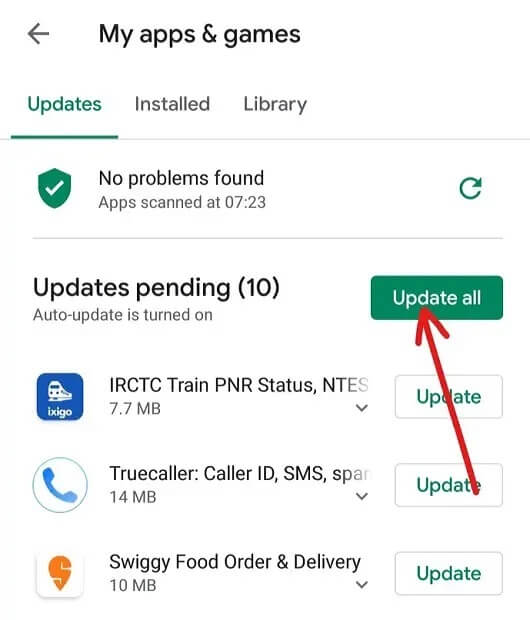 If-any-update-is-available-you-will-see-the-Update-All-option كيفية إصلاح لا يتم تدوير الشاشة على Android