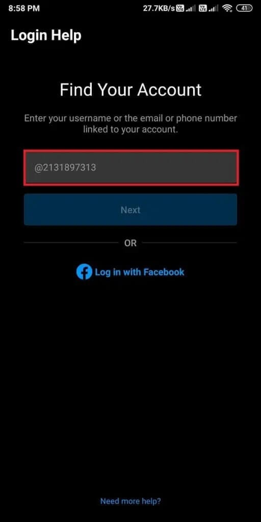 In-the-text-field-enter-the-email-ID-or-the-phone-number-512x1024-1 كيفية إصلاح خطأ Instagram لا يسمح لي بتسجيل الدخول