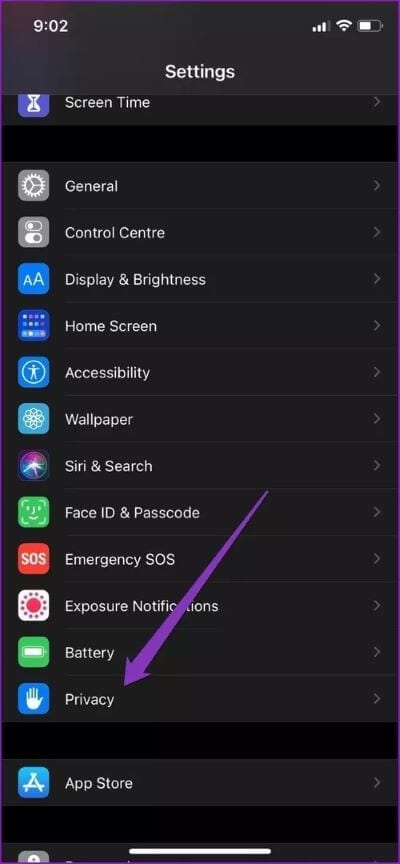 Privacy-Settings-in-iPhone_40dd5eab97016030a3870d712fd9ef0f أفضل 7 طرق لإصلاح عدم ظهور الطريق على Google Maps
