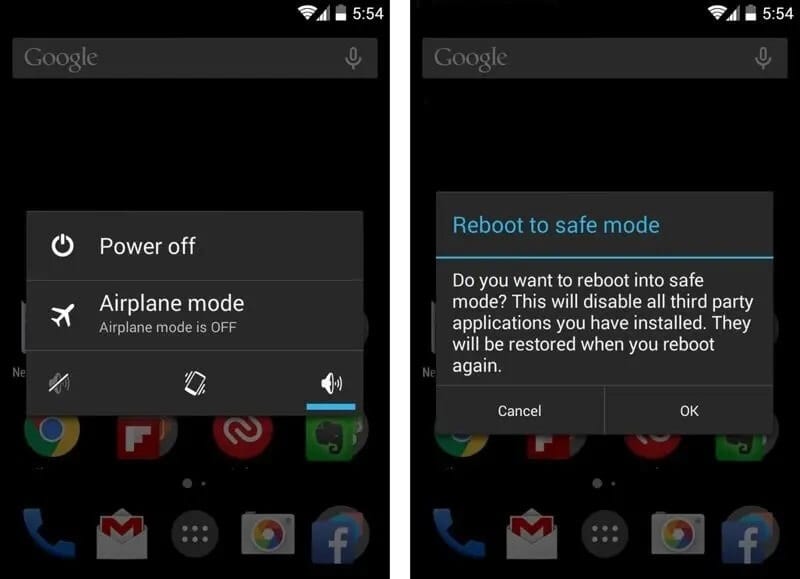 Reboot-Samsung-Galaxy-into-Safe-Mode كيفية إصلاح لا يتم تدوير الشاشة على Android