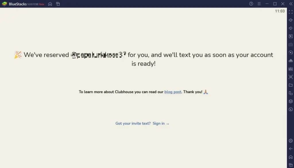 The-app-will-create-your-account-1024x585-1 كيفية استخدام Clubhouse على جهاز الكمبيوتر