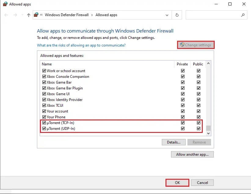 Tick-both-the-checkboxes-next-to-uTorrent 10 طرق لإصلاح عدم استجابة uTorrent