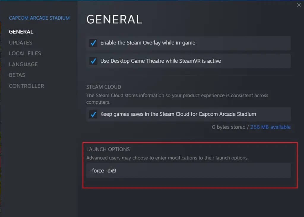 Under-Launch-Options-type-force-dx9-1024x730-1 كيفية إصلاح خطأ DirectX الفادح في Final Fantasy XIV