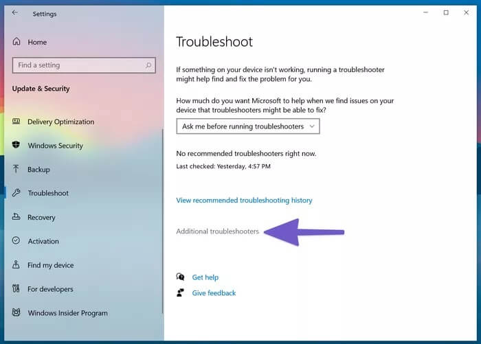 additional-troubleshooter_935adec67b324b146ff212ec4c69054f أفضل 9 طرق لإصلاح عدم اكتشاف Windows 10 لسماعات الرأس