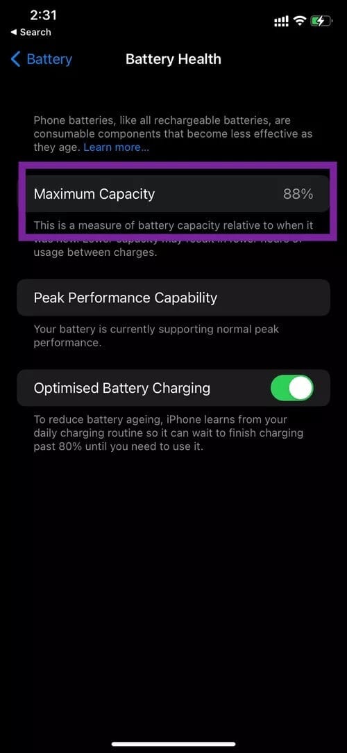 battery-health-on-iPhone_40dd5eab97016030a3870d712fd9ef0f أفضل 8 طرق لإصلاح مشكلة عدم شحن iPhone