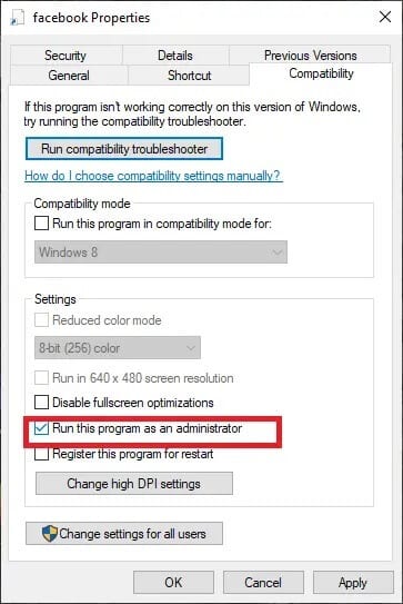 check-the-box-of-run-this-program-as-administrator إصلاح عدم عمل Fallout 4 Mods