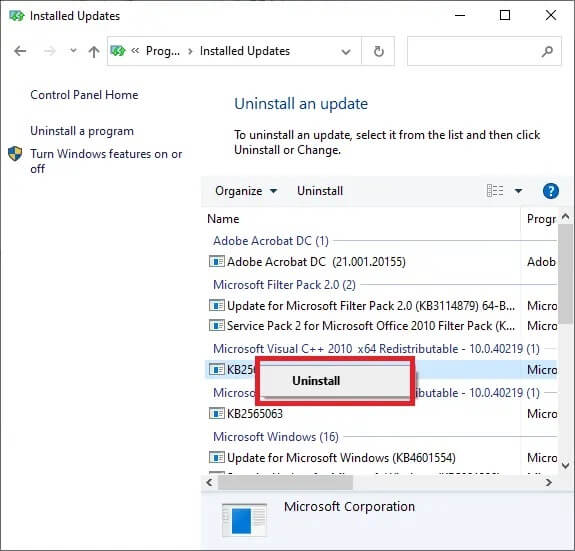 choose-it-with-the-right-click-menu-and-click-unin إصلاح خطأ هذه النسخة من Windows ليست أصلية