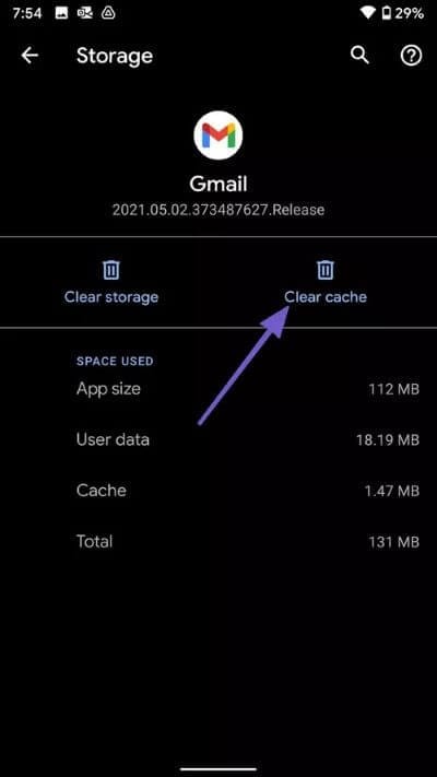 clear-cache-on-gmail_40dd5eab97016030a3870d712fd9ef0f أفضل 8 طرق الإصلاح خطأ للأسف توقف Gmail على Android