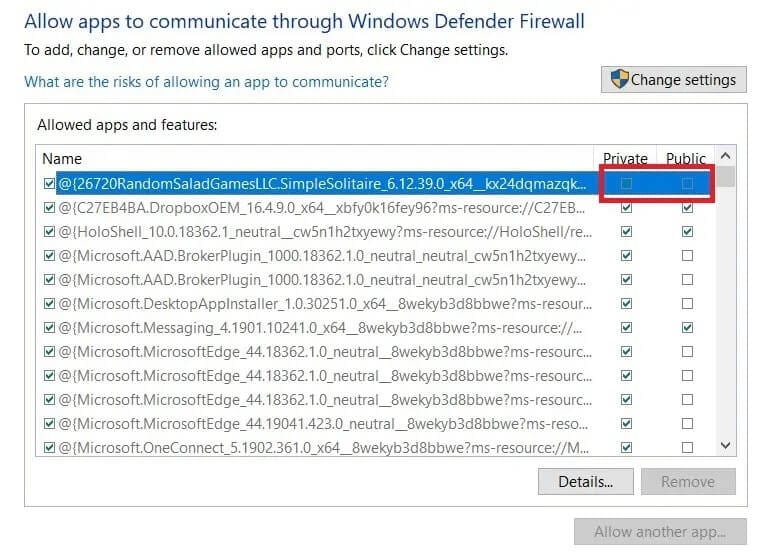 click-on-change-settings-and-then-enable-the-check-boxes-in-front-of-Steam اصلاح Steam يواجه مشكلة في الاتصال بالخوادم