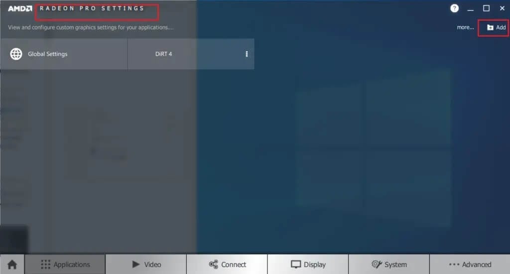 click-on-the-applications-tab-and-then-click-add-1024x550-1 إصلاح لم يتم اكتشاف بطاقة الرسومات كرت الشاشة على Windows 10
