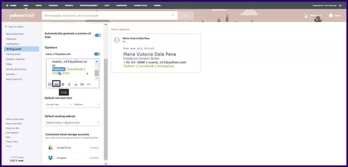 كيفية إنشاء توقيعات للبريد إلكتروني في Yahoo Mail - %categories