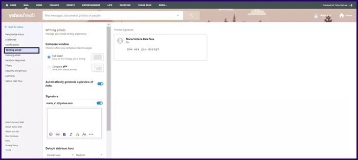 كيفية إنشاء توقيعات للبريد إلكتروني في Yahoo Mail - %categories