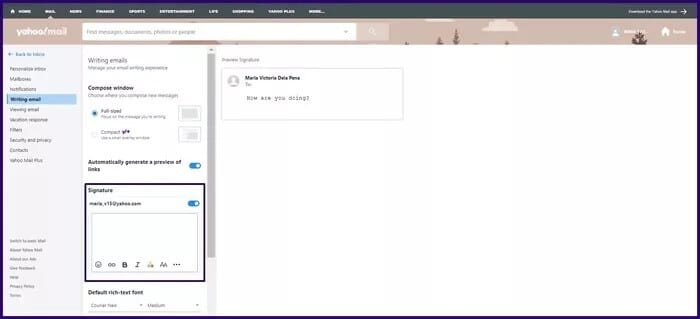 create-email-signature-on-yahoo-mail-step-5_2021-06-04-083018_935adec67b324b146ff212ec4c69054f كيفية إنشاء توقيعات للبريد إلكتروني في Yahoo Mail