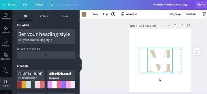 create-logo-using-editing-options_935adec67b324b146ff212ec4c69054f كيفية إنشاء علامة مائية في Canva