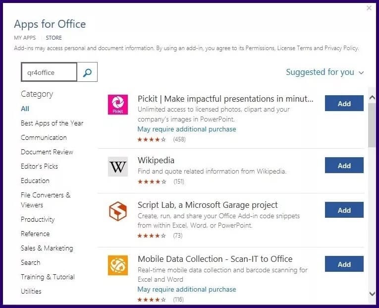 كيفية إنشاء رموز QR على Microsoft Office باستخدام QR4Office - %categories