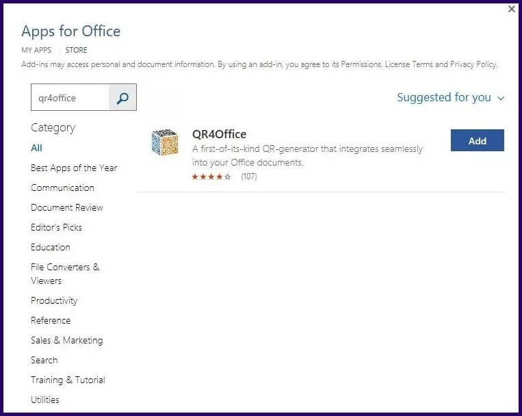 كيفية إنشاء رموز QR على Microsoft Office باستخدام QR4Office - %categories