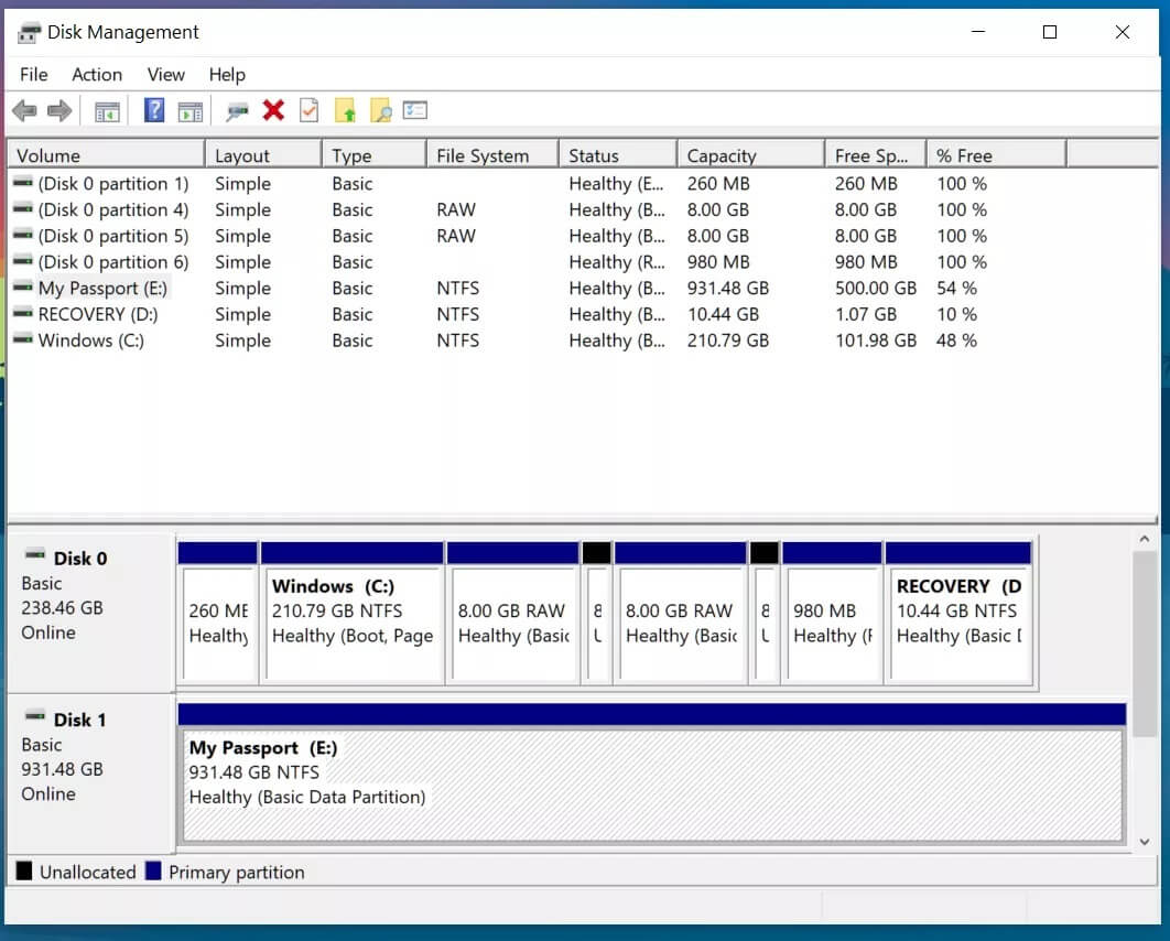 disk-management-tool_4d470f76dc99e18ad75087b1b8410ea9 أفضل 7 طرق لإصلاح عدم ظهور وحدة التخزين الخارجية على Windows 10