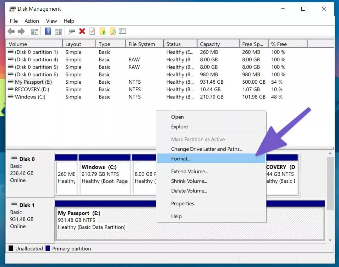 format-drive_4d470f76dc99e18ad75087b1b8410ea9 أفضل 7 طرق لإصلاح عدم ظهور وحدة التخزين الخارجية على Windows 10