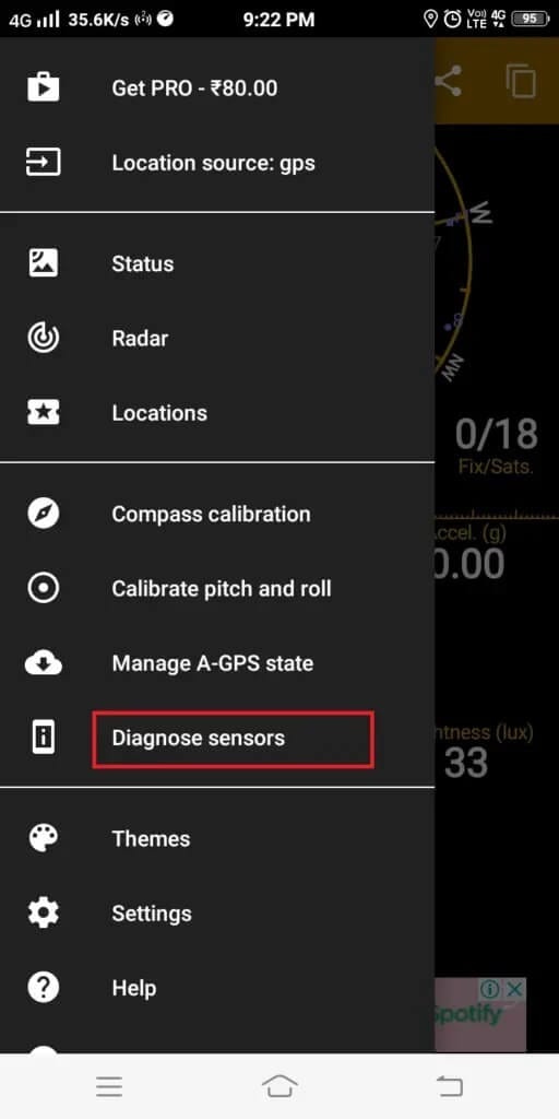here-click-on-diagnose-sensors-512x1024-1 كيفية إصلاح لا يتم تدوير الشاشة على Android