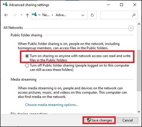 here-expand-to-the-public-folder-sharing-tab-and إصلاح عدم عمل Windows 10 File Sharing