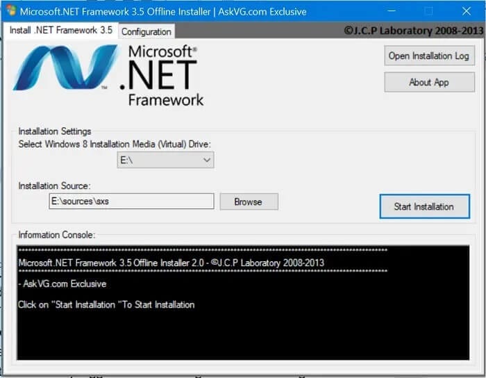 hoose-the-installation-media-location-and-the-destination-folder-for-the-installation-of-.NET-Framework-version-3.5 إصلاح مشكلة التنزيل البطيء في League of Legends