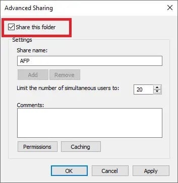 in-the-next-window-check-the-share-this-folder-bo إصلاح عدم عمل Windows 10 File Sharing