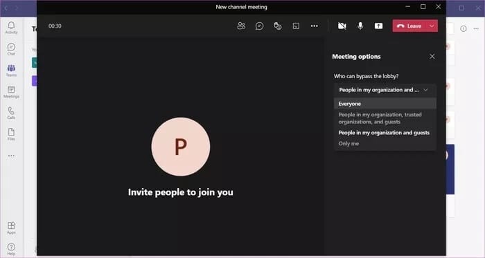 metting-options_935adec67b324b146ff212ec4c69054f أفضل 8 طرق لإصلاح عدم عمل مشاركة شاشة Microsoft Teams على Windows 10