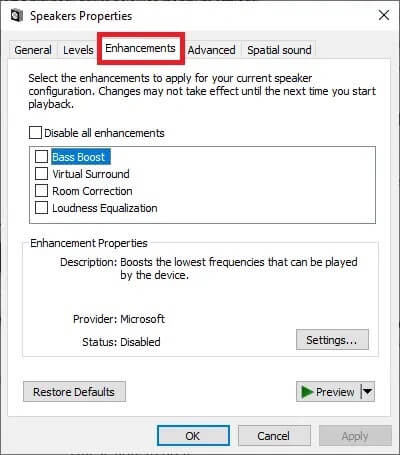 navigate-to-the-properties-page إصلاح انخفاض و ارتفاع حجم الصوت تلقائيًا في Windows 10