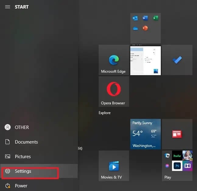 navigate-to-the-settings-icon كيفية إصلاح خطأ الطابعة لا تستجيب في Windows 10