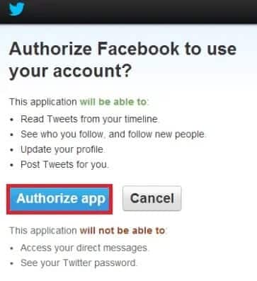 now-click-on-authorize-app- كيفية ربط Facebook بـ Twitter