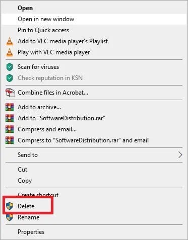 now-delete-the-entire-folder-here كيفية إصلاح خطأ Windows Update 80072ee2