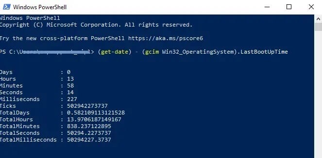 once-your-click-enter-key-your-windows-10-uptime كيف ترى وقت تشغيل النظام في Windows 10