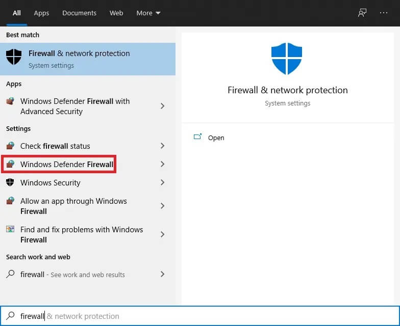 open-the-windows-defender-firewall-in-the-control إصلاح عدم عمل Fallout 4 Mods