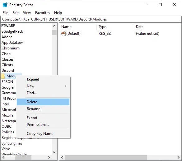 right-click-on-the-discord-folder-and-delete-it كيفية إلغاء تثبيت Discord تمامًا على Windows 10