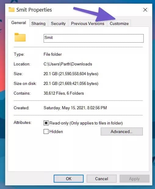 select-customize_4d470f76dc99e18ad75087b1b8410ea9 أفضل 4 طرق لإظهار حجم المجلد في Windows 10