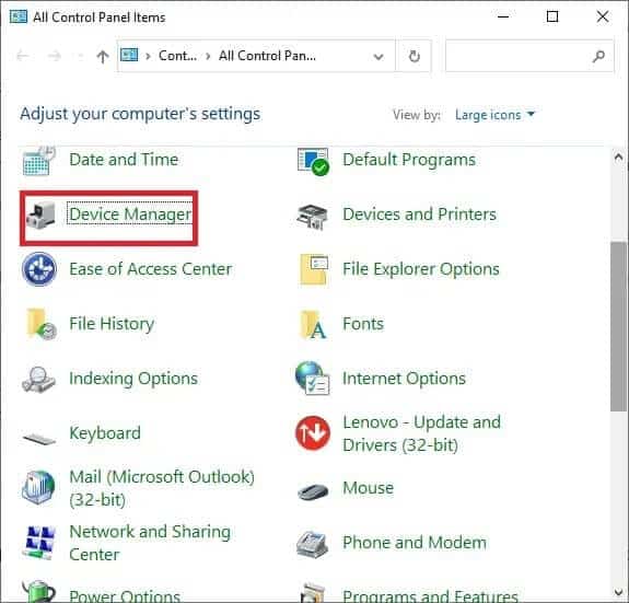select-device-manager-1 كيفية إصلاح خطأ الطابعة لا تستجيب في Windows 10