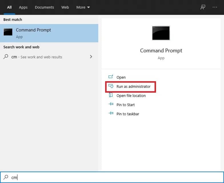 select-run-as-administrator إصلاح خطأ هذه النسخة من Windows ليست أصلية