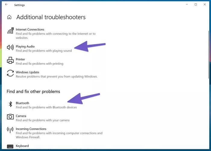 select-troublehooter_935adec67b324b146ff212ec4c69054f أفضل 9 طرق لإصلاح عدم اكتشاف Windows 10 لسماعات الرأس