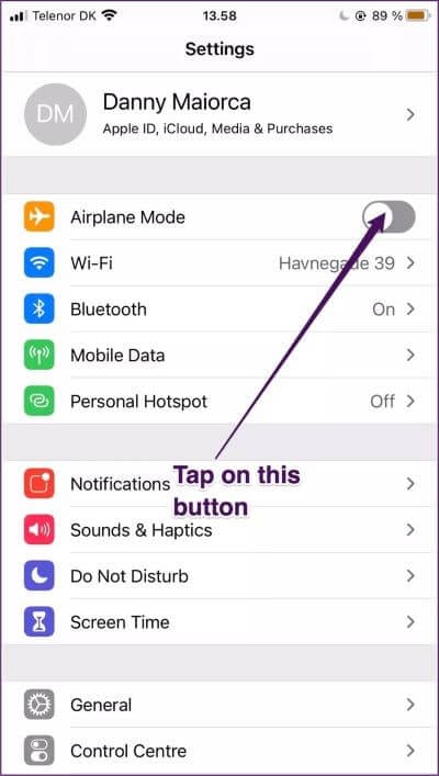 settings-airplane-mode_935adec67b324b146ff212ec4c69054f كيفية إصلاح خطأ Wifi يحتفظ بقطع الاتصال على iPhone