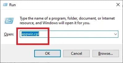 type-appwiz-cpl-in-the-box-and-press-enter- إصلاح خطأ في تشغيل Blade and Soul